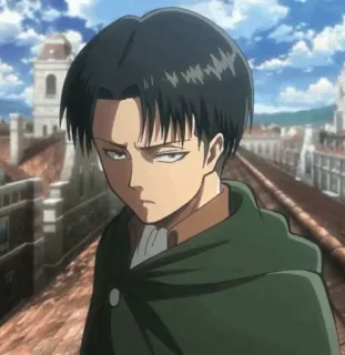😠 Levi Ackerman Attack on Titan Anime, Levi, Ataque a los Titanes, Personaje, Manga telegram sticker