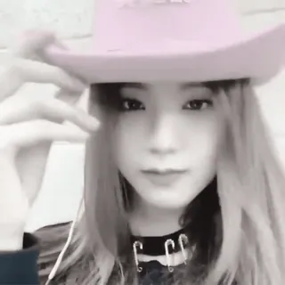 👒 카우걸, 모자, 인물 사진, 여자, 패션, 스타일, 핑크 모자 telegram sticker