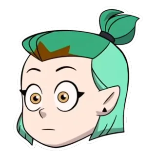 😐 Amity Blight The Owl House hoạt hình, Disney, nhân vật, Ngôi nhà cú, Amity, phù thủy telegram sticker
