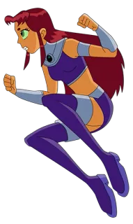 😠 Starfire Teen Titans Cartoon, Superheld, Teen Titans, Starfire, Animiert, Comic whatsapp sticker