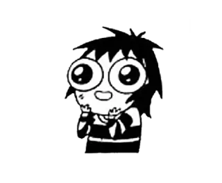 🤩 anime girl, cartoon, cute, happy, big eyes, kawaii, fanart telegram sticker