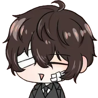 ☺ Osamu Dazai Bungou Stray Dogs Anime, Manga, Perban, Dazai, Bungou Stray Dogs telegram sticker