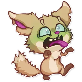😝 cat, cute, pet, animal, cartoon, sticker telegram sticker