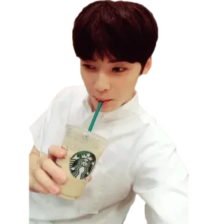 🍸 ผู้ชาย, สตาร์บัคส์, กาแฟ, เครื่องดื่ม, น้ำดื่ม, ภาพเหมือน telegram sticker