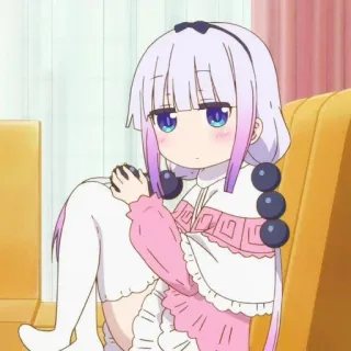 ☁️ Kanna Kamui Miss Kobayashi's Dragon Maid Anime, Kanna, Kawaii, Carino, Drago, Miss Kobayashi's Dragon Maid, Fanart telegram sticker