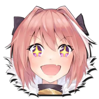 🤩 Astolfo anime, manga, cute, pink hair, kawaii telegram sticker