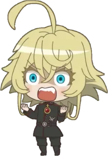 😡 Tanya Degurechaff Saga of Tanya the Evil Anime, Chibi, Militar, Tanya Degurechaff, Saga de Tanya la Malvada telegram sticker