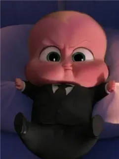 😡 Boss Baby The Boss Baby Baby, Chef, Cartoon, Film, Anzug whatsapp sticker