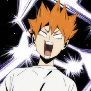 🌟 Hinata Shoyo Haikyuu anime, haikyuu, hinata, shoyo, volleyball, orange hair telegram sticker
