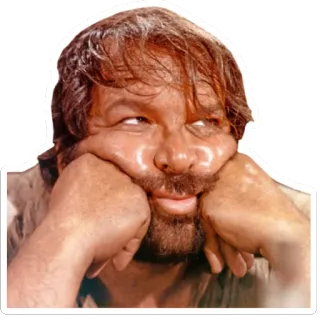 😒 Bud Spencer ator, engraçado, comédia, italiano, filme telegram sticker