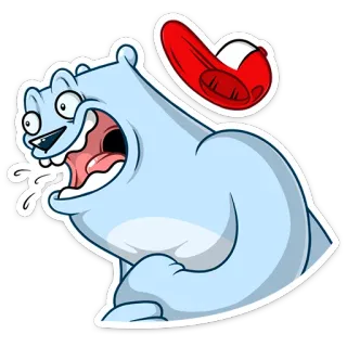 😨 niedźwiedź, kreskówka, zwierzę, śmieszne, dzika przyroda, postać telegram sticker