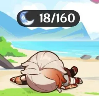 😪 18/160 game, health, beach, moon telegram sticker