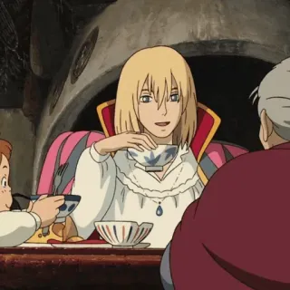 🐇 Howl Howl's Moving Castle Anime, Studio Ghibli, El castillo ambulante, Howl, Hora del té telegram sticker