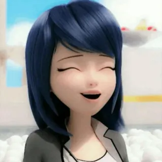 😊 Marinette Dupain-Cheng Miraculous: Tales of Ladybug & Cat Noir cartoon, animation, girl, Marinette, Miraculous Ladybug whatsapp sticker