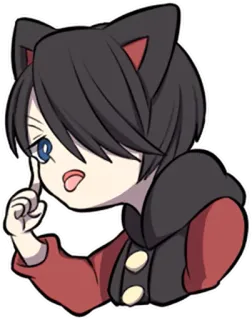 😜 Anime, Katzenohren, Süß, Cartoon, Chibi telegram sticker