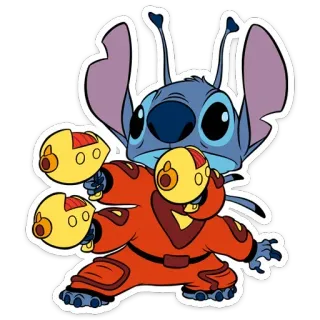 😡 Stitch Lilo & Stitch สติทช์, ลิโล่ แอนด์ สติทช์, การ์ตูน, เอเลี่ยน, ตัวละคร, ดิสนีย์ telegram sticker