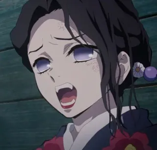 🌸 アニメ, 女性, 泣く, 怖い, 悲しい telegram sticker