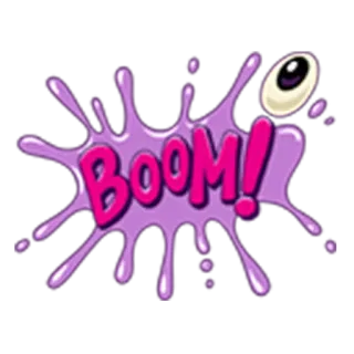 💣 BOOM! Boom, Esplosione, Splash, Cartone animato, Fumetto, Effetto sonoro telegram sticker