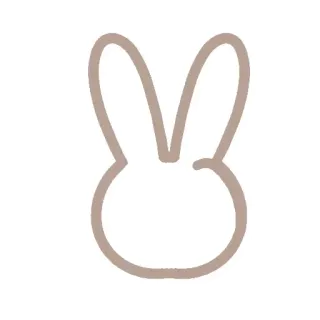 🌷 lapin, animal, croquis, gribouillage, mignon whatsapp sticker
