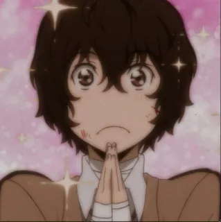 🥂 Osamu Dazai Bungo Stray Dogs Anime, Charakter, Dazai, Bungo Stray Dogs, süß, Manga whatsapp sticker
