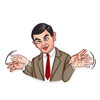 🤪 Mr. Bean Mr.ビーン, コメディ, 面白い, キャラクター, ローワン・アトキンソン, テレビ, ユーモア telegram sticker