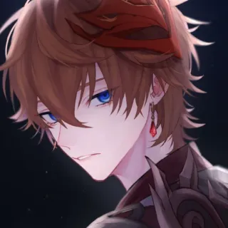 🥨 Tartaglia Genshin Impact Anime, Genshin Impact, Tartaglia, Childe, Personaje de videojuego whatsapp sticker