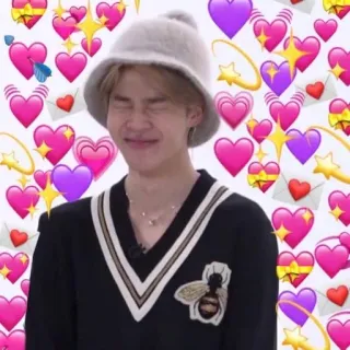 🥰 hearts, love, kpop, cute, person, smile telegram sticker