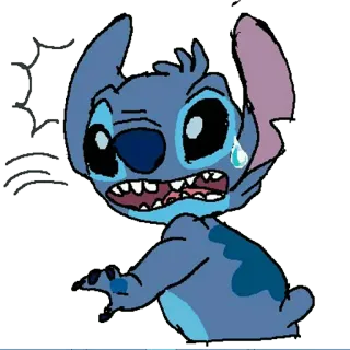 😳 Stitch Stitch, Cartone animato, Carino, Alieno telegram sticker