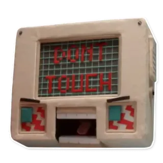 🖥 DON'T TOUCH レトロ, 警告, 機械, ピクセルアート, 触るな, ボタン, コンピューター telegram sticker