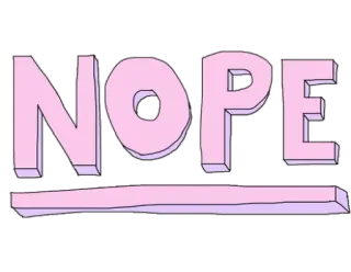 🙅 NOPE no, nope, denial, rejection telegram sticker