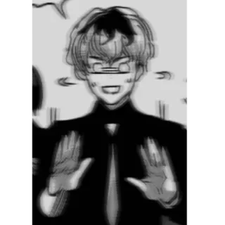 🖤 anime, cartoon, manga, smile, happy whatsapp sticker