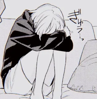 🖤 ぎゅー... Anime, Manga, Traurig, Weinend, Einsam telegram sticker