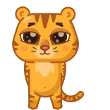 😈 猫, 老虎, 卡通, 动物, 可爱, 贴纸 telegram sticker