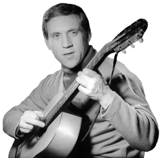 😑 guitare, homme, musique, musicien, vintage, chanteur telegram sticker