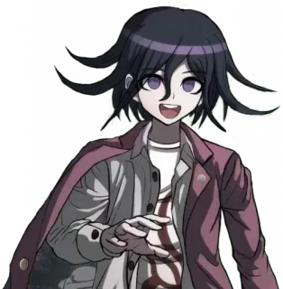 💕 Kokichi Oma Danganronpa V3: Killing Harmony Anime, Personagem, sorrindo, roxo, Kokichi, Danganronpa telegram sticker