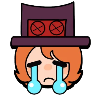 🥲 verdrietig, huilen, cartoon, gezicht, boos telegram sticker