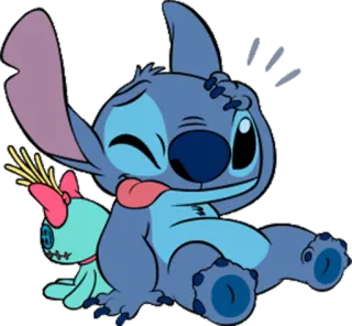 😛 Stitch สติช, ลิโล่ แอนด์ สติช, ดิสนีย์, การ์ตูน, มนุษย์ต่างดาว, น่ารัก telegram sticker