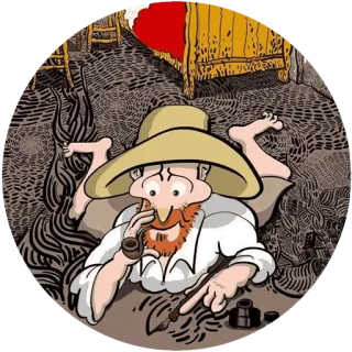 🌾 Vincent van Gogh artist, van Gogh, pipe, painting whatsapp sticker