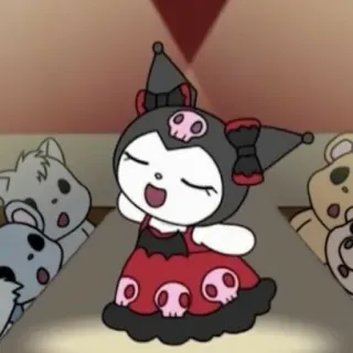 🌷 Kuromi คุโรมิ, ซานริโอ้, ตัวละคร, การ์ตูน telegram sticker