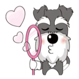 💝 perro, corazones, lindo, pegatina, animal, amor, beso telegram sticker