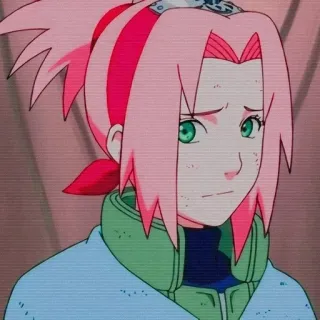 😕 Sakura Haruno Naruto Anime, Sakura, Naruto, Postać kobieca, Animowane telegram sticker