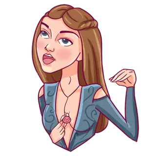 🙄 Margaery Tyrell Game of Thrones personage, game of thrones, margaery tyrell, sticker, portret telegram sticker