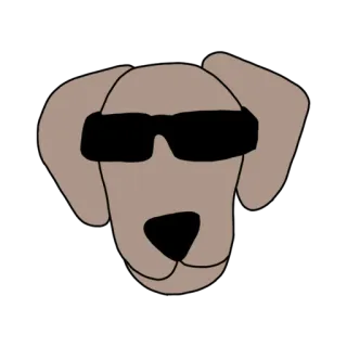 🐶 cão, óculos de sol, legal, animal de estimação, animal, adesivo whatsapp sticker