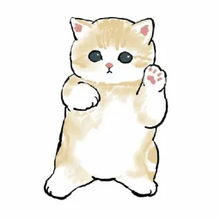 😀 gatto, gattino, carino, animale, animale domestico, in piedi telegram sticker