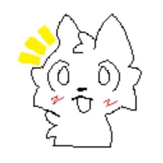 😯 carino, animale, felice, cartone animato, bianco telegram sticker