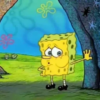 😔 Spongebob spongebob, hoạt hình, nickelodeon, spongbob vuông, nhân vật telegram sticker