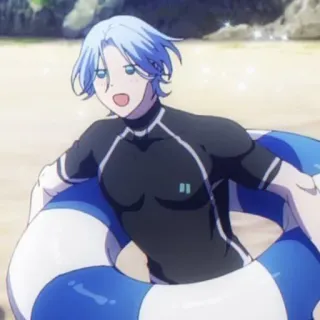 💎 Langa Hasegawa SK8 the Infinity anime, Langa, swimsuit, beach, SK8 the Infinity telegram sticker