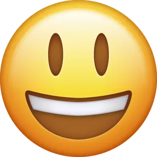 😃 emoji, smiley face, happy, yellow, face, smile telegram sticker