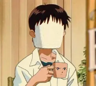 😐 アニメ, キューブ, コーヒー, 面白い, 漫画, ステッカー telegram sticker