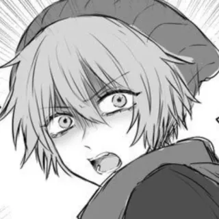 🌟 anime, manga, kreskówka, zszokowany, przerażony, wyraz twarzy, emocjonalny telegram sticker